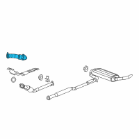 OEM Pontiac Torrent Exhaust Crossover Pipe Assembly Diagram - 12587094