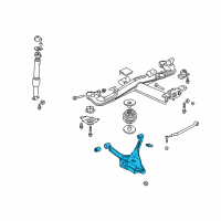 OEM Cadillac Seville Rear Suspension Control Arm Assembly Diagram - 25820033