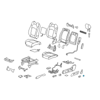 OEM Cadillac SRX Seat Switch Knob Diagram - 15889530