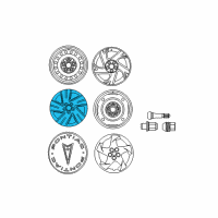 OEM Pontiac Vibe Wheel, Alloy Diagram - 88974914