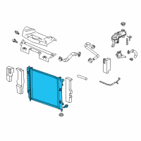 OEM Chevrolet Corvette Radiator Assembly Diagram - 21996495