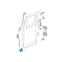 OEM GMC Sierra 1500 Rear Side Door Latch Assembly Lower Diagram - 20995801