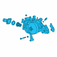 OEM Cadillac Escalade ESV Water Pump Assembly Diagram - 12708893