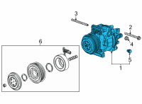 OEM Chevrolet Trailblazer Compressor Assembly Diagram - 42733186