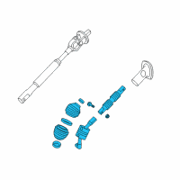 OEM Chevrolet Avalanche Steering Gear Coupling Shaft Assembly Diagram - 25979051