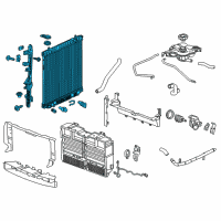 OEM Chevrolet Colorado Radiator Assembly Diagram - 84671374