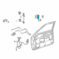 OEM Oldsmobile Bravada Front Side Door Lock Assembly *Marked Print Diagram - 15066133