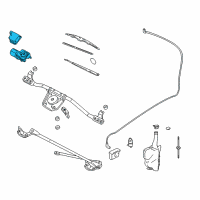 OEM Chevrolet Cavalier Motor, Windshield Wiper Diagram - 12365366