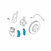 OEM Cadillac STS Front Pads Diagram - 89047725