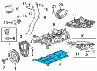 OEM Cadillac XT5 Valve Cover Gasket Diagram - 55488236