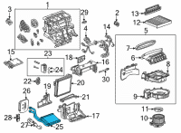 OEM Chevrolet Trailblazer Heater Core Diagram - 42677734