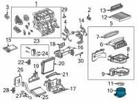 OEM Chevrolet Trailblazer Blower Motor Diagram - 42737329