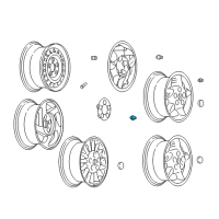 OEM Pontiac Bonneville Wheel Nut Cap *Bright)(Instrument Diagram - 9593570