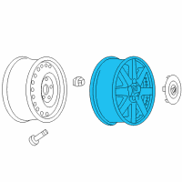 OEM Buick Rainier Wheel Rim, 17X7 Diagram - 9594938