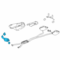 OEM Cadillac STS 3Way Catalytic Convertor Assembly Diagram - 25939989