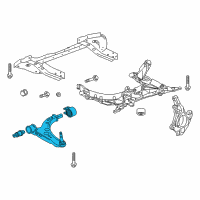 OEM Chevrolet Bolt EV Front Lower Control Arm Assembly Diagram - 42621337