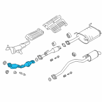 OEM Chevrolet City Express 3Way Catalytic Convertor (W/Exhaust Front Pipe) Diagram - 19316290