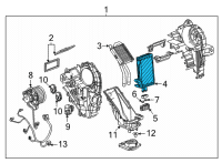 OEM Cadillac Escalade Evaporator Core Diagram - 84689023