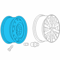 OEM Saturn Relay Wheel, Steel Diagram - 9595657