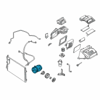 OEM Chevrolet Corsica Air Conditioner Compressor And Component Kit Diagram - 89018890