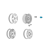 OEM Chevrolet Monte Carlo Wheel Nut Cap Diagram - 9594436