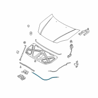 OEM Cable Assembly-Hood Latch Diagram - 811901G100