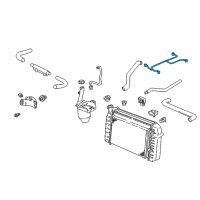 OEM Chevrolet Camaro Engine Coolant Air Bleed Pipe Assembly Diagram - 12602544