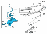 OEM Chevrolet Corvette Washer Reservoir Diagram - 84557041