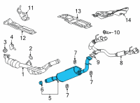 OEM Chevrolet Suburban Muffler & Pipe Assembly Diagram - 84964236