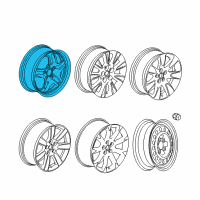 OEM Buick Wheel, Steel Diagram - 9598032
