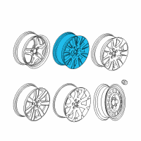 OEM Buick LaCrosse Wheel, Alloy Diagram - 9598756