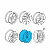 OEM Buick LaCrosse Wheel, Alloy Diagram - 9598682