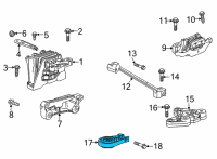 OEM Chevrolet Trailblazer Strut Support Diagram - 42481296