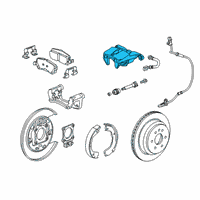 OEM Chevrolet Caliper Asm-Rear Brake (W/O Brake Pads & Bracket Diagram - 23387174