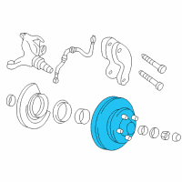 OEM GMC Syclone Front Brake Rotor Assembly Diagram - 18060242