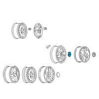 OEM Pontiac Aztek Wheel Trim CAP (W/Pontiac Arrowhead Graphic K Diagram - 9594552