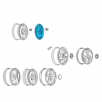 OEM Pontiac Aztek Wheel TRIM COVER Assembly 16" Wheel *Silver Spark Diagram - 9595202