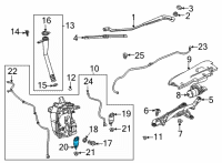 OEM Cadillac CT6 Front Washer Pump Diagram - 84518407