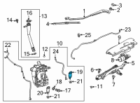 OEM Cadillac CT6 Rear Washer Pump Diagram - 84518405