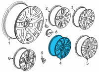OEM Chevrolet Tahoe Wheel, Alloy Diagram - 23376234