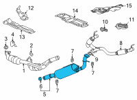 OEM Chevrolet Suburban Muffler & Pipe Assembly Diagram - 84946740