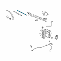 OEM Hummer H3 Wiper Asm-Windshield (LH Insert) Diagram - 10389555