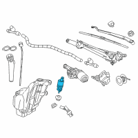 OEM Cadillac CTS Front Washer Pump Diagram - 13593730