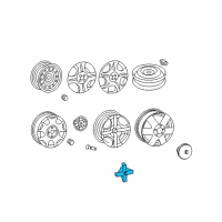 OEM Saturn Ion Wheel Trim CAP *Gray Metal Diagram - 9593671