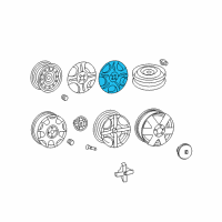 OEM Saturn Wheel Cover Diagram - 9595923