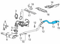 OEM Chevrolet Suburban Muffler & Pipe Assembly Diagram - 84707620