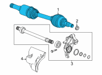 OEM Buick Envision Axle Assembly Diagram - 84265817