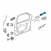 OEM Chevrolet Trailblazer EXT Cylinder & Keys Diagram - 15782681