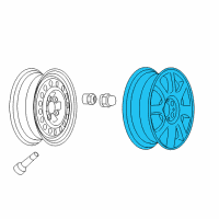 OEM Buick LaCrosse Wheel, Alloy Diagram - 9594713