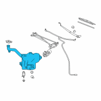 OEM Chevrolet Corvette Washer Reservoir Diagram - 23281428